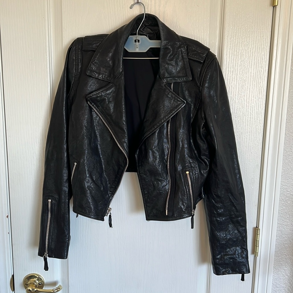 White House Black Market leather jacket